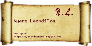 Nyers Leonóra névjegykártya